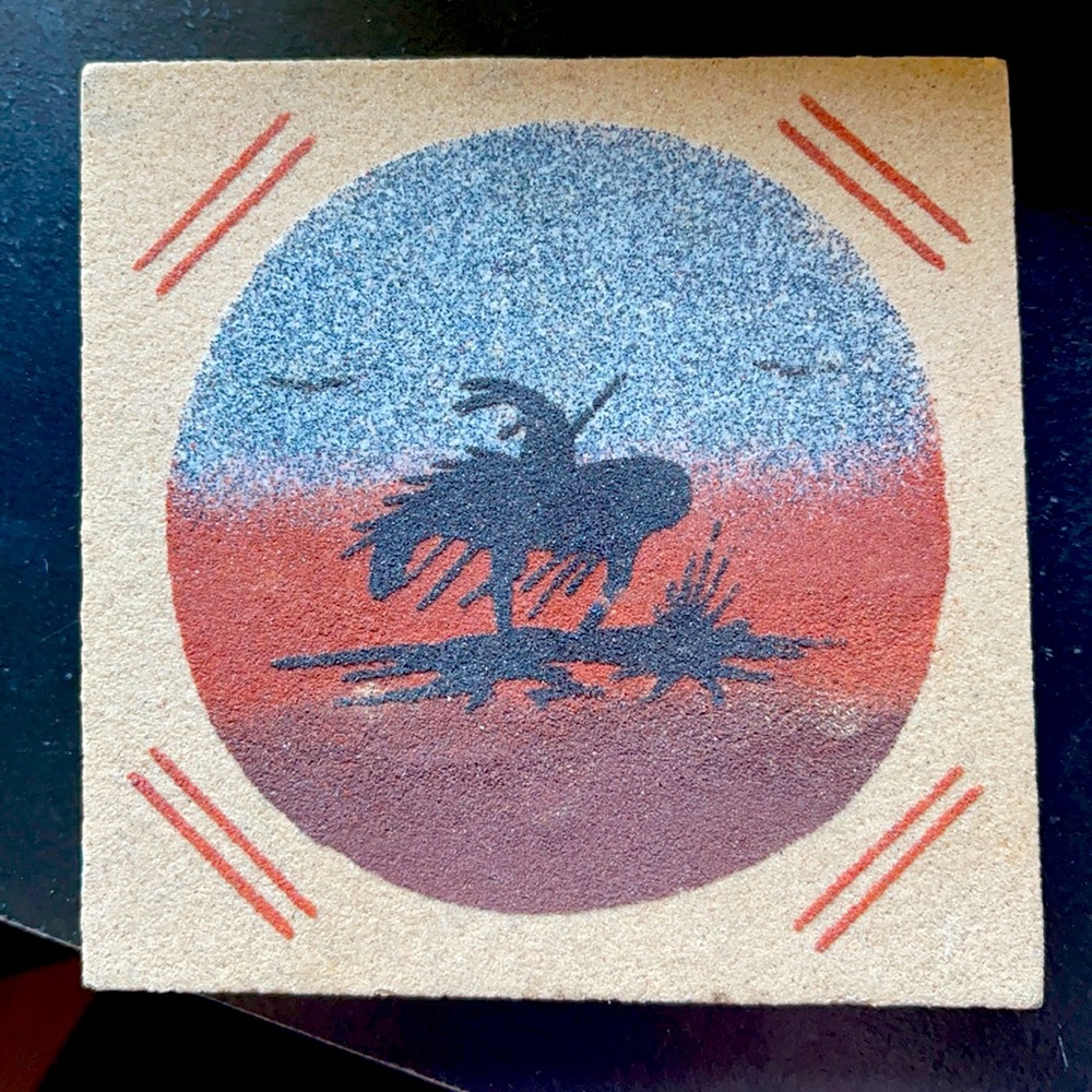 Vintage- End of the trail Sand art painting